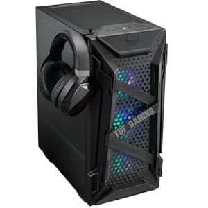 Asus TUF Gaming GT301 ATX Mid-Tower Compact Case with Tempered Glass Side Panel, Black Asus TUF Gaming GT301 ATX Mid-Tower Compact Case with Tempered Glass Side Panel, Black