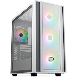 Cooler Master MasterBox 600 White Mid-Tower E-ATX Airflow Case Back Connect MB & 420mm Radiator Ready, 3 x 140mm & 1 x 120mm ARGB PWM Fans Pre-Installed, Tempered Glass Side, USB 3.2 Gen 2x2 Type-C Cooler Master MasterBox 600 White Mid-Tower E-ATX Airflow Case Back Connect MB & 420mm Radiator Ready, 3 x 140mm & 1 x 120mm ARGB PWM Fans Pre-Installed, Tempered Glass Side, USB 3.2 Gen 2x2 Type-C
