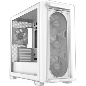 Asus A23 PLUS ARGB Gaming Case w/Glass Side and Front, Micro ATX, 4x ARGB Fans, 380mm GPU & 360mm Radiator Support, USB-C, BTF Compatible, White Asus A23 PLUS ARGB Gaming Case w/Glass Side and Front, Micro ATX, 4x ARGB Fans, 380mm GPU & 360mm Radiator Support, USB-C, BTF Compatible, White