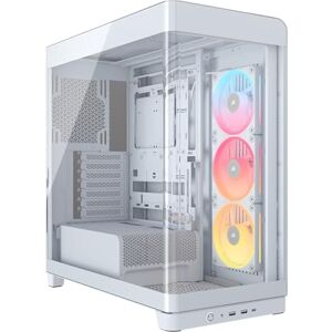 Corsair FRAME 4500X LX-R RGB LINK Panoramic Glass Mid-Tower PC Case – InfiniRail Mounting System, Fits Dual 360mm Radiators, GPU Anti-Sag, 3x LX120R RGB LINK Fans Included – White Corsair FRAME 4500X LX-R RGB LINK Panoramic Glass Mid-Tower PC Case – InfiniRail Mounting System, Fits Dual 360mm Radiators, GPU Anti-Sag, 3x LX120R RGB LINK Fans Included – White