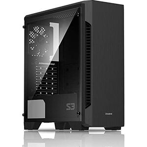 Zalman S3 ATX Mid-Tower PC Case Tempered Glass Side Panel 3x Case Fan 120mm Pre-Installed, Black Zalman S3 ATX Mid-Tower PC Case Tempered Glass Side Panel 3x Case Fan 120mm Pre-Installed, Black