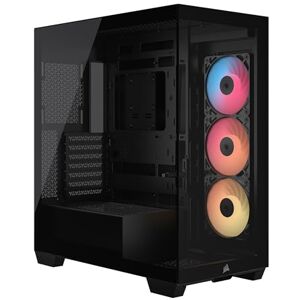 Corsair 3500X RS-R ARGB Mid-Tower PC Case – 3x Pre-Installed RS120-R ARGB Fans, GPU Anti-Sag Arm, Fits up to 10x 120mm Fans, Reverse Connection Motherboard Compatible – Black Corsair 3500X RS-R ARGB Mid-Tower PC Case – 3x Pre-Installed RS120-R ARGB Fans, GPU Anti-Sag Arm, Fits up to 10x 120mm Fans, Reverse Connection Motherboard Compatible – Black