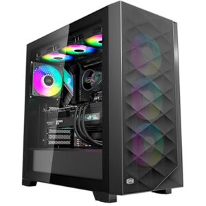 PCCOOLER C3D510 PC Case, Mid Tower Gaming PC Case, Pre-installed 3 x 120mm PWM ARGB Fans, Tempered Glass Side Panel, E-ATX/ATX/MATX/ITX High Airflow Case, 360mm Radiator&390mm GPU Support, Black PCCOOLER C3D510 PC Case, Mid Tower Gaming PC Case, Pre-installed 3 x 120mm PWM ARGB Fans, Tempered Glass Side Panel, E-ATX/ATX/MATX/ITX High Airflow Case, 360mm Radiator&390mm GPU Support, Black