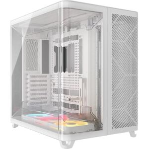 Corsair AIR 5400 LX-R RGB iCUE LINK Triple-Chamber Mid-Tower Panoramic PC Case – 3x Pre-Installed Reverse-Rotor LX-R RGB Fans, Low-Noise, High Airflow Ducts, Reverse Motherboard Support – White Corsair AIR 5400 LX-R RGB iCUE LINK Triple-Chamber Mid-Tower Panoramic PC Case – 3x Pre-Installed Reverse-Rotor LX-R RGB Fans, Low-Noise, High Airflow Ducts, Reverse Motherboard Support – White