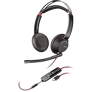 Poly Blackwire C5200 headset for Chromebook (Plantronics) Wired, Dual-Ear (Stereo) Headset with Boom Mic 3.5 mm Poly Blackwire C5200 headset for Chromebook (Plantronics) Wired, Dual-Ear (Stereo) Headset with Boom Mic 3.5 mm