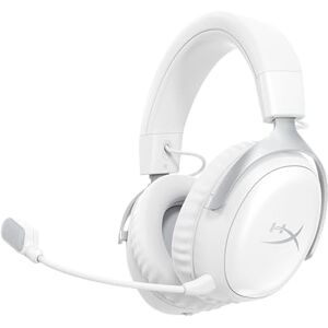 HyperX Cloud III S – Wireless Gaming Headset Multi-Platform, 2.4GHz, Bluetooth, Battery up to 120 Hrs 2.4GHz / 200 Hrs Bluetooth, 53mm Angled Drivers, 10mm Detachable Mic, Customizable – White HyperX Cloud III S – Wireless Gaming Headset Multi-Platform, 2.4GHz, Bluetooth, Battery up to 120 Hrs 2.4GHz / 200 Hrs Bluetooth, 53mm Angled Drivers, 10mm Detachable Mic, Customizable – White
