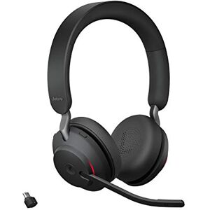 Jabra Evolve2 65 Wireless PC Headset – Noise Cancelling Microsoft Teams Certified Stereo Headphones With Long-Lasting Battery – USB-C Bluetooth Adapter – Black Jabra Evolve2 65 Wireless PC Headset – Noise Cancelling Microsoft Teams Certified Stereo Headphones With Long-Lasting Battery – USB-C Bluetooth Adapter – Black
