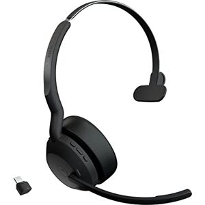 Jabra Evolve2 55 Mono Wireless Headset Air Comfort Technology, Noise-cancelling Mics, and Active Noise Cancellation MS Teams Certified, Works with All Other Platforms Black Jabra Evolve2 55 Mono Wireless Headset Air Comfort Technology, Noise-cancelling Mics, and Active Noise Cancellation MS Teams Certified, Works with All Other Platforms Black