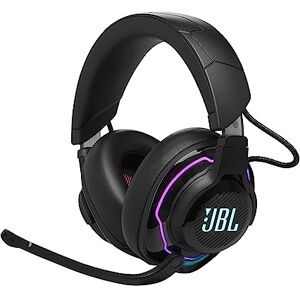 JBL Quantum 910 Wireless Bluetooth Gaming Headset with Noise-Cancelling Technology, Play and Charge Features and Boom Microphone, Black JBL Quantum 910 Wireless Bluetooth Gaming Headset with Noise-Cancelling Technology, Play and Charge Features and Boom Microphone, Black