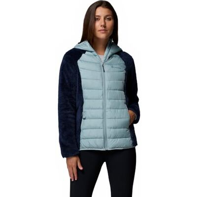Columbia Powder Lite II Sherpa Hybrid Jacket, Reflective Omni-Heat, Repellent Omni-Shield, Eco Insulation, Secure Pockets, Chin Protection, Flexible Binding Women's Columbia Powder Lite II Sherpa Hybrid Jacket, Reflective Omni-Heat, Repellent Omni-Shield, Eco Insulation, Secure Pockets, Chin Protection, Flexible Binding Women's