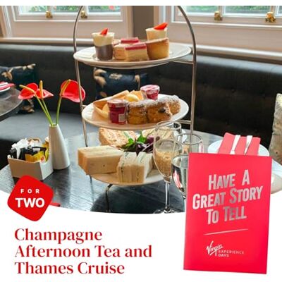 Virgin Experience Days Champagne Afternoon Tea and Thames Cruise for Two Explore London with delicious treats at The Courthouse and unlimited hop-on and off travel on the Thames Virgin Experience Days Champagne Afternoon Tea and Thames Cruise for Two Explore London with delicious treats at The Courthouse and unlimited hop-on and off travel on the Thames