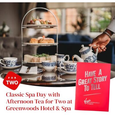 Virgin Experience Days Spa Day with Afternoon Tea for Two at Greenwoods Hotel and Spa, Essex Full day spa access for two with afternoon tea, spa day gift experience for couples, days out gift experiences for two Virgin Experience Days Spa Day with Afternoon Tea for Two at Greenwoods Hotel and Spa, Essex Full day spa access for two with afternoon tea, spa day gift experience for couples, days out gift experiences for two