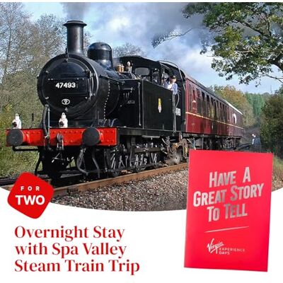 Virgin Experience Days Spa Valley Steam Train Break for Two, Overnight Overnight steam train experience days for two through the Kent and Sussex countryside, days out gift experiences for couples Virgin Experience Days Spa Valley Steam Train Break for Two, Overnight Overnight steam train experience days for two through the Kent and Sussex countryside, days out gift experiences for couples