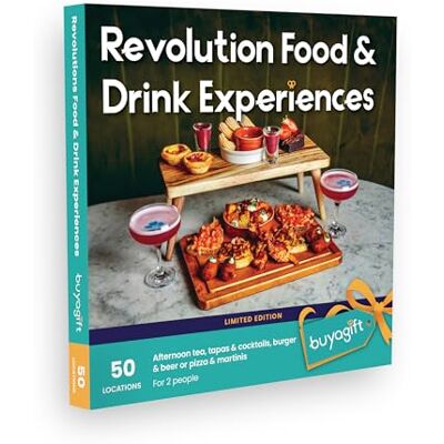Buyagift Revolutions Food & Drink Experiences Box for 2 – Explore Unique Flavours and Culinary Adventures Buyagift Revolutions Food & Drink Experiences Box for 2 – Explore Unique Flavours and Culinary Adventures