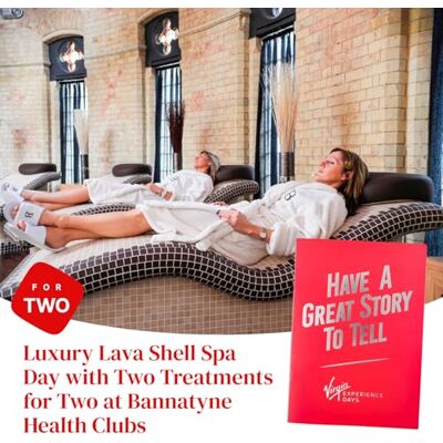 Virgin Experience Days Luxury Spa Day with Two Treatments for Two at Bannatyne, Lava Shell Luxury spa day for two with 50 minute lava shell treatments and spa access, pamper spa gift experience for couples Virgin Experience Days Luxury Spa Day with Two Treatments for Two at Bannatyne, Lava Shell Luxury spa day for two with 50 minute lava shell treatments and spa access, pamper spa gift experience for couples