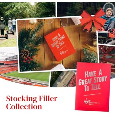 Virgin Experience Days Stocking Filler Gift Experience Collection Over 40 fantastic experiences for one or two people across the UK Virgin Experience Days Stocking Filler Gift Experience Collection Over 40 fantastic experiences for one or two people across the UK