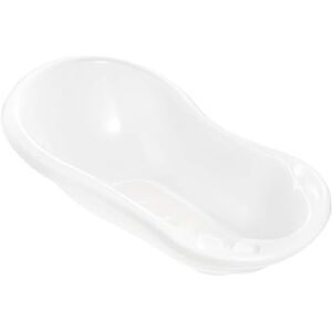 keeeper Maria Ergonomic Baby Bathtub with Plug, Pure, from 0 to Approx. 12 Months, 84 x 49 x 29 cm, White keeeper Maria Ergonomic Baby Bathtub with Plug, Pure, from 0 to Approx. 12 Months, 84 x 49 x 29 cm, White