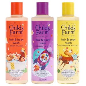 Childs Farm Hair & Body Wash Bundle Sweet Orange (250ml), Blackberry & Apple (250ml) and Watermelon & Pineapple (250ml) Suitable for Newborns, Kids & Adults with Sensitive, Dry & Eczema-Prone Skin Childs Farm Hair & Body Wash Bundle Sweet Orange (250ml), Blackberry & Apple (250ml) and Watermelon & Pineapple (250ml) Suitable for Newborns, Kids & Adults with Sensitive, Dry & Eczema-Prone Skin