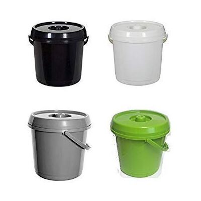 Whitefurze Bucket with Lid, 14 Litre, Cream Whitefurze Bucket with Lid, 14 Litre, Cream