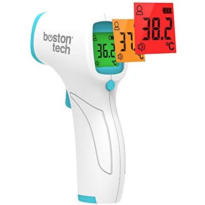 Boston Tech Digital Forehead Thermometer for Babies, Children and Adults Professional Accuracy Instant Reading 20-Reading Memory 3-Colour Fever Alarm No-Contact Infrared Boston Tech Digital Forehead Thermometer for Babies, Children and Adults Professional Accuracy Instant Reading 20-Reading Memory 3-Colour Fever Alarm No-Contact Infrared