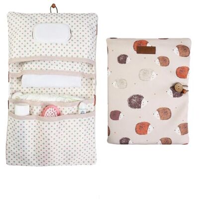 HAMUR HOME Diaper Bag Organizer and Cosmetic Bag 2in1 Small Diaper Bag for On The Go Mom's Diapers Cream Wipes Baby Organizer (Urchin) HAMUR HOME Diaper Bag Organizer and Cosmetic Bag 2in1 Small Diaper Bag for On The Go Mom's Diapers Cream Wipes Baby Organizer (Urchin)