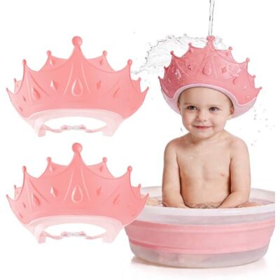 IONEKIUK 2 Pack Baby Shower Cap for Kids, Soft Toddler Hair Washing Shield IONEKIUK 2 Pack Baby Shower Cap for Kids, Soft Toddler Hair Washing Shield