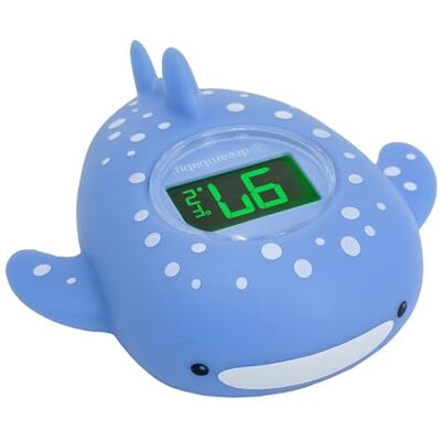 Dreambaby Whale Shark USB Rechargeable Baby Bath Thermometer Instant Read, Digital Room and Baby Bathtub Water Fun Floating Toy Newborn Must-Have Dreambaby Whale Shark USB Rechargeable Baby Bath Thermometer Instant Read, Digital Room and Baby Bathtub Water Fun Floating Toy Newborn Must-Have