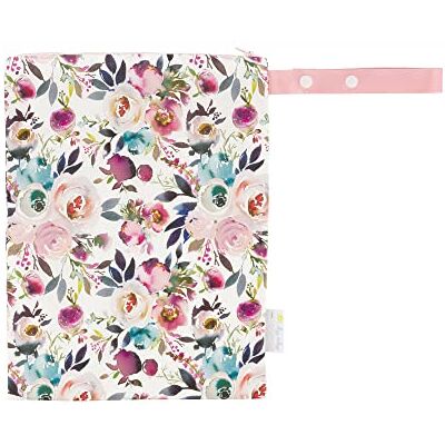 Itzy Ritzy Sealed Wet Bag with Adjustable Handle – Washable and Reusable Wet Bag with Water Resistant Lining Ideal for Swimwear, Diapers, Gym Clothes & Toiletries; Measures 11” x 14”, Blush Floral Itzy Ritzy Sealed Wet Bag with Adjustable Handle – Washable and Reusable Wet Bag with Water Resistant Lining Ideal for Swimwear, Diapers, Gym Clothes & Toiletries; Measures 11” x 14”, Blush Floral