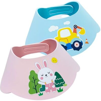 Tapallmy 2 Pcs Baby Shower Cap Kids Shower Cap with Wide Ear Flaps Adjustable Water Shield for Toddler Hair Washing Reusable Bath Accessories for Baby Tapallmy 2 Pcs Baby Shower Cap Kids Shower Cap with Wide Ear Flaps Adjustable Water Shield for Toddler Hair Washing Reusable Bath Accessories for Baby