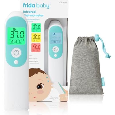 Frida Baby Thermometer, 3-in-1 Infrared Thermometer for Ear, Forehead & Touchless, Fever Thermometer for Babies, Infants, Toddlers, Kids & Adults Frida Baby Thermometer, 3-in-1 Infrared Thermometer for Ear, Forehead & Touchless, Fever Thermometer for Babies, Infants, Toddlers, Kids & Adults
