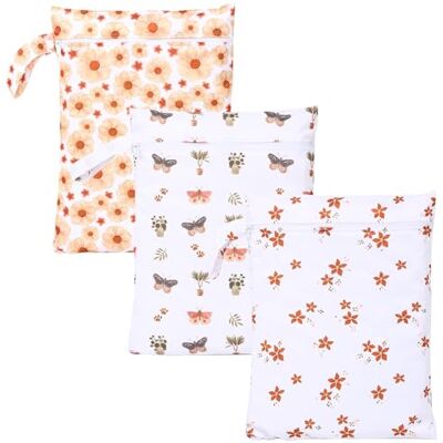 Anihet 3 Pcs Wet Bags, Waterproof Wet Dry Bag Reusable Washable Cloth Diaper Nappy Organiser with Handle and Zipper for Baby Items Swimming Beach Gym Pool Travel(Style 3) Anihet 3 Pcs Wet Bags, Waterproof Wet Dry Bag Reusable Washable Cloth Diaper Nappy Organiser with Handle and Zipper for Baby Items Swimming Beach Gym Pool Travel(Style 3)