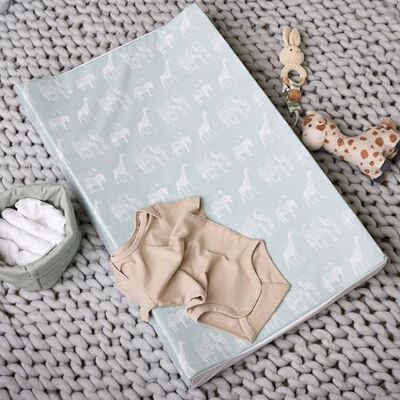 Obaby Wedge Changing Mat – Safari Sage, Ergonomic Baby Changing Cushion, Padded Waterproof & Easy Wipe Clean Obaby Wedge Changing Mat – Safari Sage, Ergonomic Baby Changing Cushion, Padded Waterproof & Easy Wipe Clean