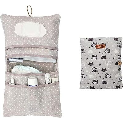 HAMUR HOME Diaper Bag Organizer And Cosmetic Bag 2in1 Small Diaper Bag For On The Go Mom's Diapers Cream Wipes Baby Organizer (Fox) HAMUR HOME Diaper Bag Organizer And Cosmetic Bag 2in1 Small Diaper Bag For On The Go Mom's Diapers Cream Wipes Baby Organizer (Fox)
