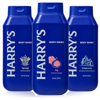 Harry's Body Wash for Men Variety Pack 3 x 532ml Signature Scents Sulphate, Paraben & Dye Free Moisturising, Cleansing & Deep Cleanse Perfect for Sensitive Skin Harry's Body Wash for Men Variety Pack 3 x 532ml Signature Scents Sulphate, Paraben & Dye Free Moisturising, Cleansing & Deep Cleanse Perfect for Sensitive Skin