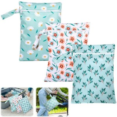 YJQXMYU 3Pcs Wet Bags Reusable Cloth Diaper Bags Waterproof Travel Laundry Bag with Handle and Zipper Wet Dry Beach Bag Washable Dirty Clothes Pouches for Swimming Travel Gym Camping(Green,3) YJQXMYU 3Pcs Wet Bags Reusable Cloth Diaper Bags Waterproof Travel Laundry Bag with Handle and Zipper Wet Dry Beach Bag Washable Dirty Clothes Pouches for Swimming Travel Gym Camping(Green,3)