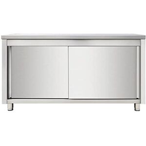 Stalwart Commercial Worktop Floor Cupboard Sliding Doors Stainless Steel Width 1400mm Depth 600mm DA-VTC146SL Stalwart Commercial Worktop Floor Cupboard Sliding Doors Stainless Steel Width 1400mm Depth 600mm DA-VTC146SL