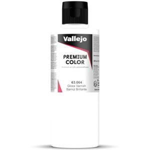 Vallejo AV Premium Color, 200ml, Gloss Varnish, Model Paint, VAL63064 Vallejo AV Premium Color, 200ml, Gloss Varnish, Model Paint, VAL63064