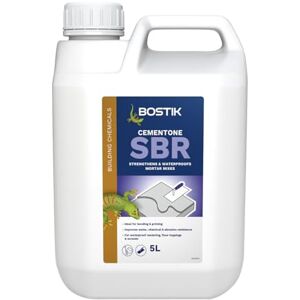 Bostik Cementone SBR 5L Primer and Bonding Agent Strengthens and Waterproofs Cement and Mortar Mixes Bostik Cementone SBR 5L Primer and Bonding Agent Strengthens and Waterproofs Cement and Mortar Mixes