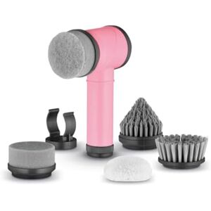 Swan x Lynsey TV's Queen of Clean 5-in-1 Cordless Spin Scrubber with 5 Cleaning Heads & Wall Holder, Rechargeable Scrubbing Brush, IPX5 Waterproof for Showers, Hobs & Tiles, Pink, SWFC1003QOCN Swan x Lynsey TV's Queen of Clean 5-in-1 Cordless Spin Scrubber with 5 Cleaning Heads & Wall Holder, Rechargeable Scrubbing Brush, IPX5 Waterproof for Showers, Hobs & Tiles, Pink, SWFC1003QOCN