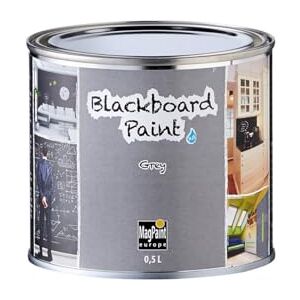 MagPaint Blackboard Paint Grey Chalkboard Paint Premium Water Based Suitable for Workplaces, Kitchens, Classrooms and Children's Bedrooms 5m² Coverage, 0.5L MagPaint Blackboard Paint Grey Chalkboard Paint Premium Water Based Suitable for Workplaces, Kitchens, Classrooms and Children's Bedrooms 5m² Coverage, 0.5L