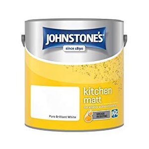 Johnstone's Kitchen Paint Brilliant White Matt Finish Grease & Stain Resistant Suitable for Kitchen Walls & Ceilings Highly Durable Low Odour 12m2 Coverage per Litre 2.5L Johnstone's Kitchen Paint Brilliant White Matt Finish Grease & Stain Resistant Suitable for Kitchen Walls & Ceilings Highly Durable Low Odour 12m2 Coverage per Litre 2.5L