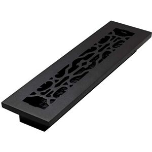 Decor Grates AC214-BLK Victorian Floor Register, Cast Iron Black, 2 x 14 Decor Grates AC214-BLK Victorian Floor Register, Cast Iron Black, 2 x 14