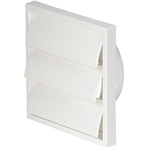 Airflow Gravity Flap Grille – White Plastic External Wall Vent Cover for 150mm Ducting – Weatherproof Air Outlet – 187mm x 187mm Airflow Gravity Flap Grille – White Plastic External Wall Vent Cover for 150mm Ducting – Weatherproof Air Outlet – 187mm x 187mm