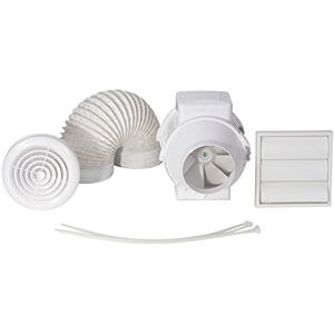 Airflow Aventa 125mm In-Line Extractor Fan with Adjustable Timer Kit – Includes 6m Flex Duct, Ties, White Grilles, External Grille – Quiet, 2-Speed 3 Years Warranty Airflow Aventa 125mm In-Line Extractor Fan with Adjustable Timer Kit – Includes 6m Flex Duct, Ties, White Grilles, External Grille – Quiet, 2-Speed 3 Years Warranty