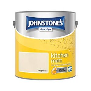 Johnstone's Kitchen Paint Magnolia Matt Finish Grease & Stain Resistant Suitable for Kitchen Walls & Ceilings Highly Durable Low Odour 12m2 Coverage per Litre 2.5L Johnstone's Kitchen Paint Magnolia Matt Finish Grease & Stain Resistant Suitable for Kitchen Walls & Ceilings Highly Durable Low Odour 12m2 Coverage per Litre 2.5L