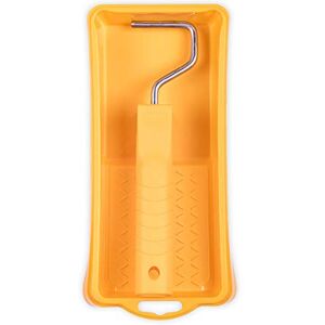 HARDY WORKING TOOLS A0180-114000 Paint Roller, Paint Tray, Protective Film and Paint Rollers Made of Foam, Pile Height 7 mm, Length 5.5 cm, Diameter 35 mm, White/Yellow HARDY WORKING TOOLS A0180-114000 Paint Roller, Paint Tray, Protective Film and Paint Rollers Made of Foam, Pile Height 7 mm, Length 5.5 cm, Diameter 35 mm, White/Yellow