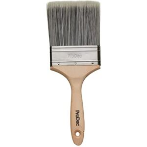 ProDec 4 inch Decorator Synthetic Paint Brush for a Smooth Finish Painting with Emulsion, Gloss and Satin Paints on Walls, Ceilings, Wood and Metal, 4" 100mm ProDec 4 inch Decorator Synthetic Paint Brush for a Smooth Finish Painting with Emulsion, Gloss and Satin Paints on Walls, Ceilings, Wood and Metal, 4" 100mm