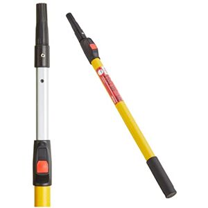 ProDec 2' 4' (0.6-1.2m) Button Lock Fibreglass & Aluminium Extension Pole for Paint Roller Frames,Gives Extended Reach Compatible with Screw & Push Fit Frames,2 feet 4 feet Trade Professional Pole ProDec 2' 4' (0.6-1.2m) Button Lock Fibreglass & Aluminium Extension Pole for Paint Roller Frames,Gives Extended Reach Compatible with Screw & Push Fit Frames,2 feet 4 feet Trade Professional Pole