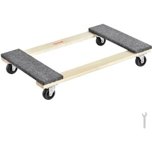 VEVOR Furniture Dolly, 1000 lbs Load Capacity, 18" x 30", 4 x 3" PP Swivel Casters, Heavy Duty Hardwood Furniture Moving Dolly, Mover's Dolly, Moving Cart with Wheels for Heavy Furniture Home Cleaning VEVOR Furniture Dolly, 1000 lbs Load Capacity, 18" x 30", 4 x 3" PP Swivel Casters, Heavy Duty Hardwood Furniture Moving Dolly, Mover's Dolly, Moving Cart with Wheels for Heavy Furniture Home Cleaning