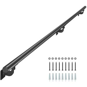 VEVOR Wall Mounted Stair Handrail, 1525mm Pipe Staircase Handrail, Black Galvanized Aluminum, 32mm Pipe Diameter, Indoor&Outdoor Staircase Railing, Industrial Hand Rail for Steps, Security Baluster VEVOR Wall Mounted Stair Handrail, 1525mm Pipe Staircase Handrail, Black Galvanized Aluminum, 32mm Pipe Diameter, Indoor&Outdoor Staircase Railing, Industrial Hand Rail for Steps, Security Baluster